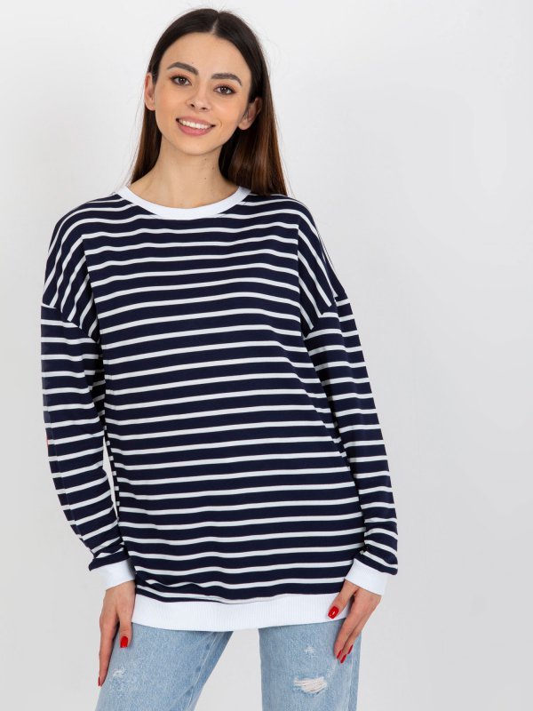Bluza-LO-BL-LK-236.27X-biało-granatowy rozmiar - S/M