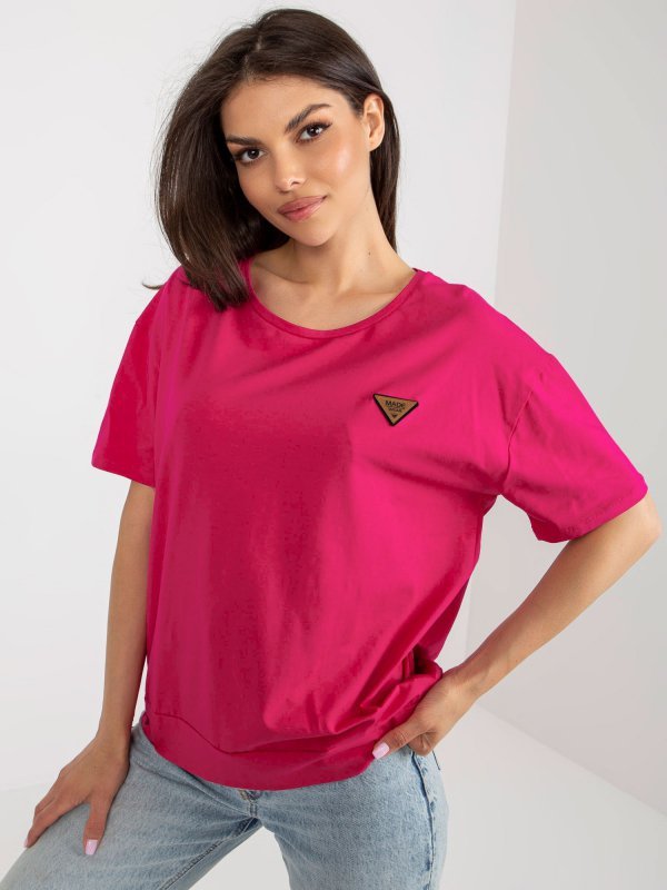 Bluzka-RV-BZ-8826.22-fuksjowy rozmiar - L/XL