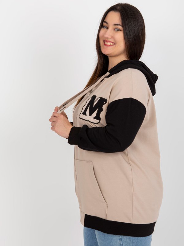 Bluza-RV-BL-8272.85-beżowy rozmiar - ONE SIZE
