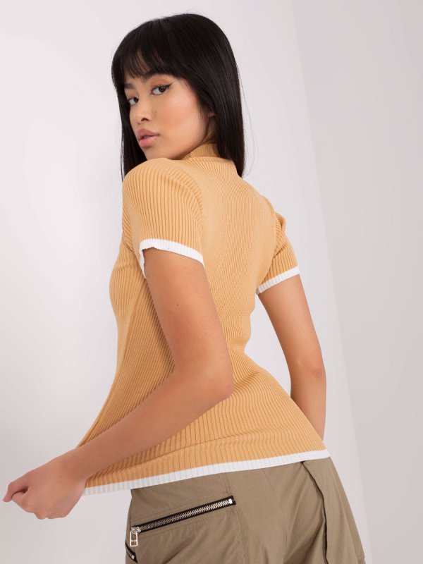 Bluzka-BA-BZ-1456.72P-camelowy rozmiar - ONE SIZE