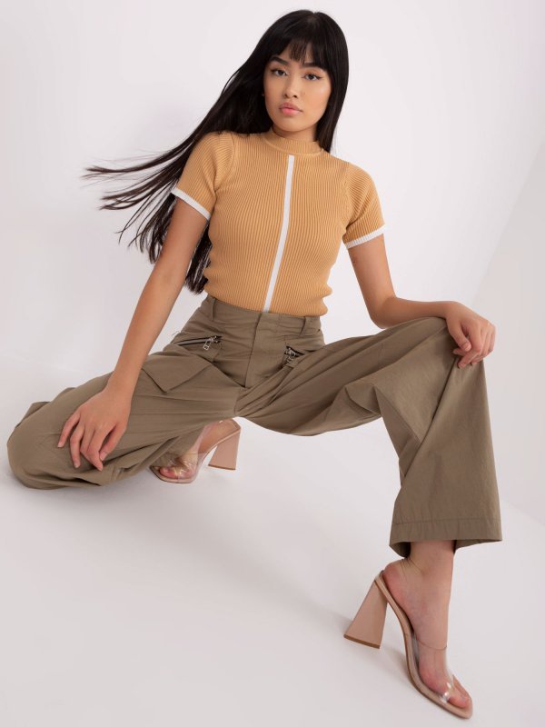 Bluzka-BA-BZ-1456.72P-camelowy rozmiar - ONE SIZE
