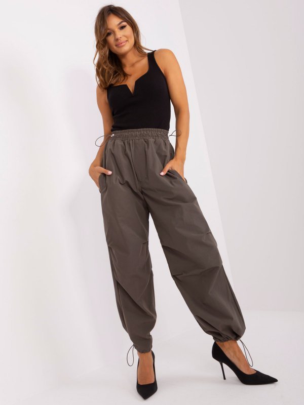 Spodnie-TW-SP-OB056.86P-khaki rozmiar - L