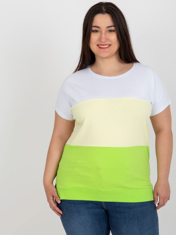 Bluzka-RV-BZ-8778.48-biało-żółty rozmiar - ONE SIZE