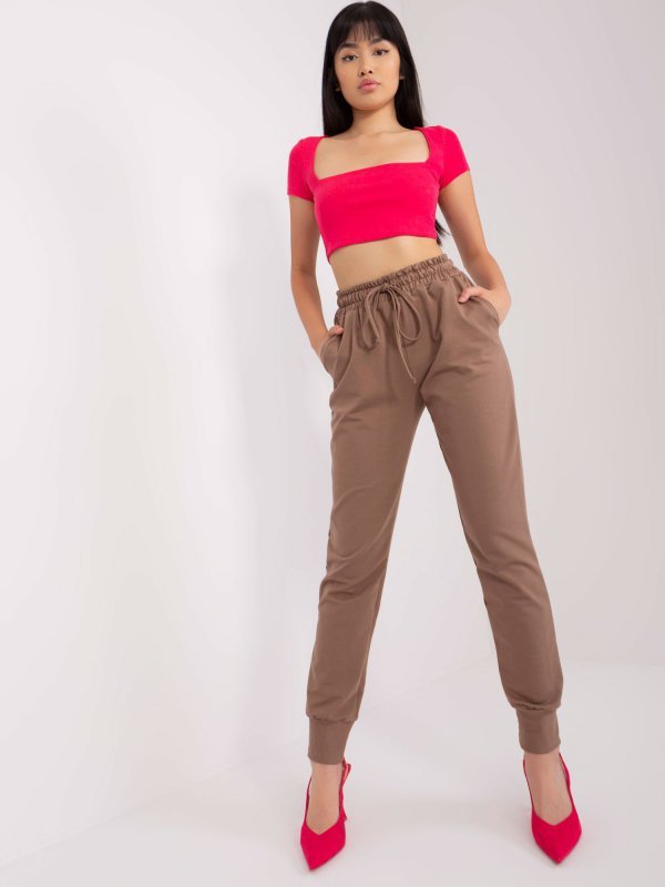 Spodnie-LK-SP-508922-1.30X-brązowy rozmiar - L/XL