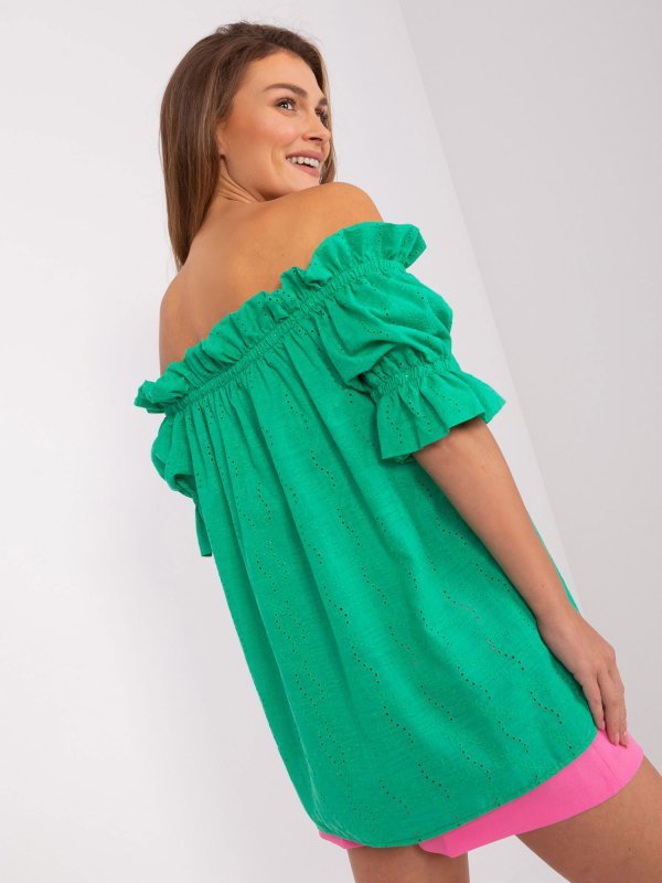Bluzka-LK-BZ-509355.68P-zielony rozmiar - S/M