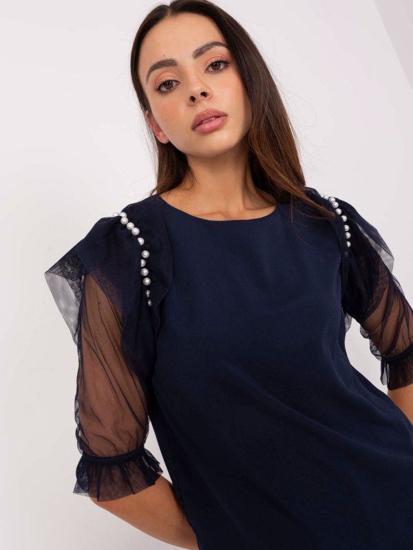 Bluzka-LK-BZ-506682.26P-granatowy rozmiar - 38