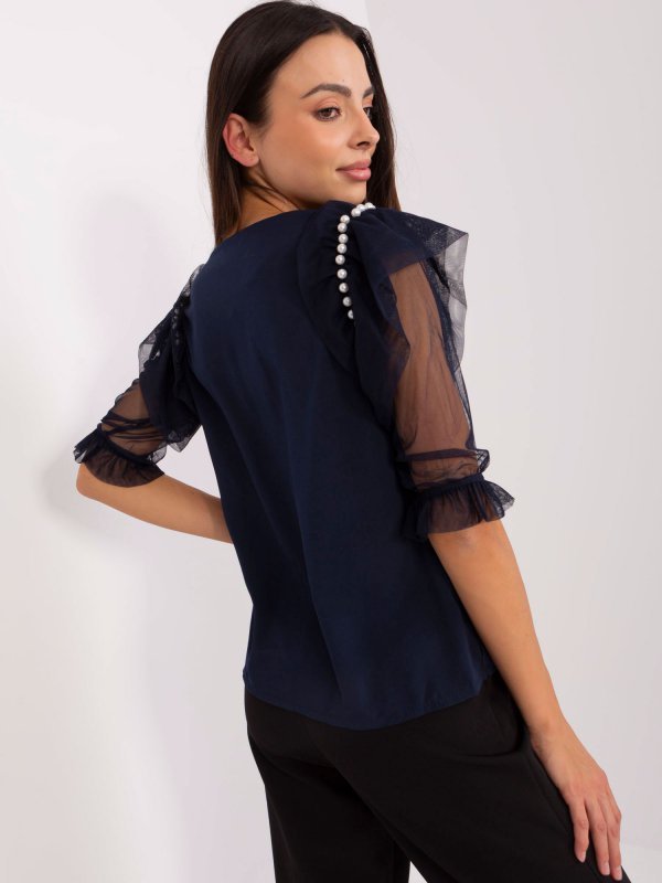 Bluzka-LK-BZ-506682.26P-granatowy rozmiar - 38