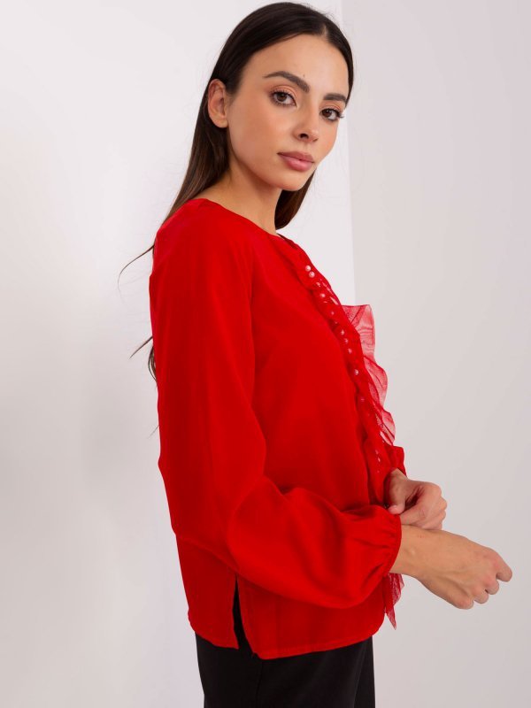 Bluzka-LK-BZ-506673.36-czerwony rozmiar - 38