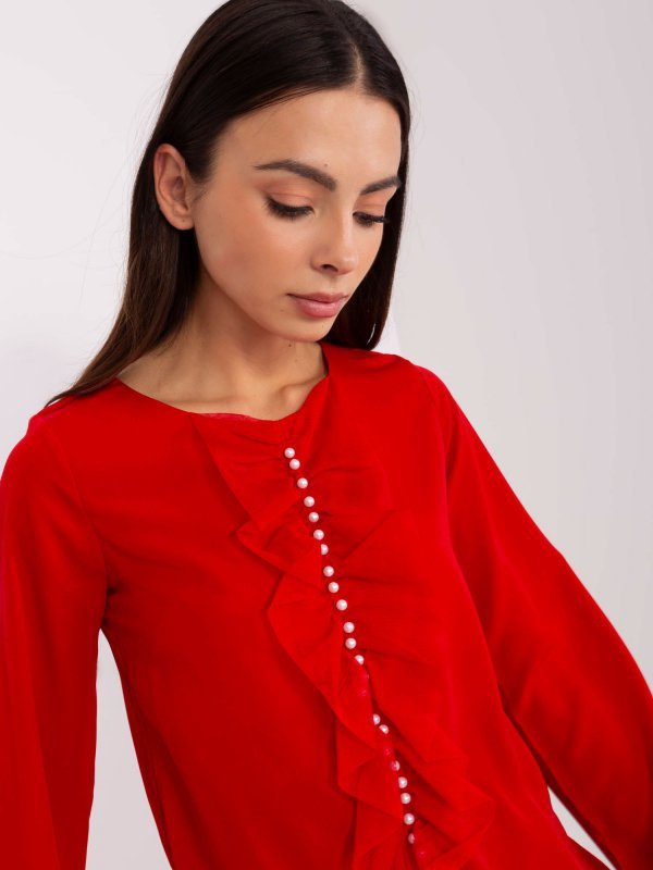 Bluzka-LK-BZ-506673.36-czerwony rozmiar - 42