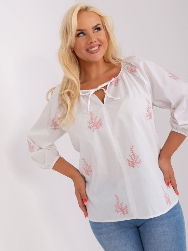 Bluzka-LK-BZ-509324-1.81P-biało-różowy rozmiar - L/XL
