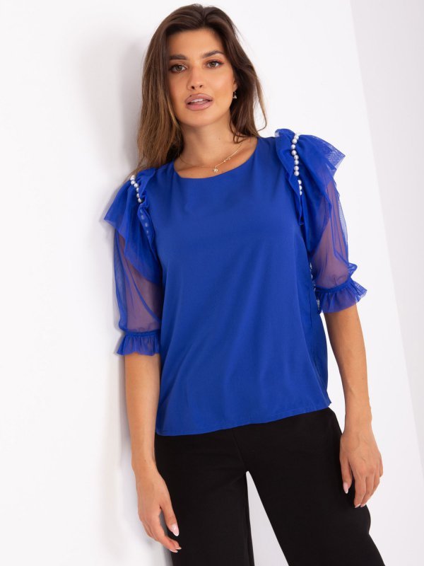 Bluzka-LK-BZ-506682.26P-kobaltowy rozmiar - 40