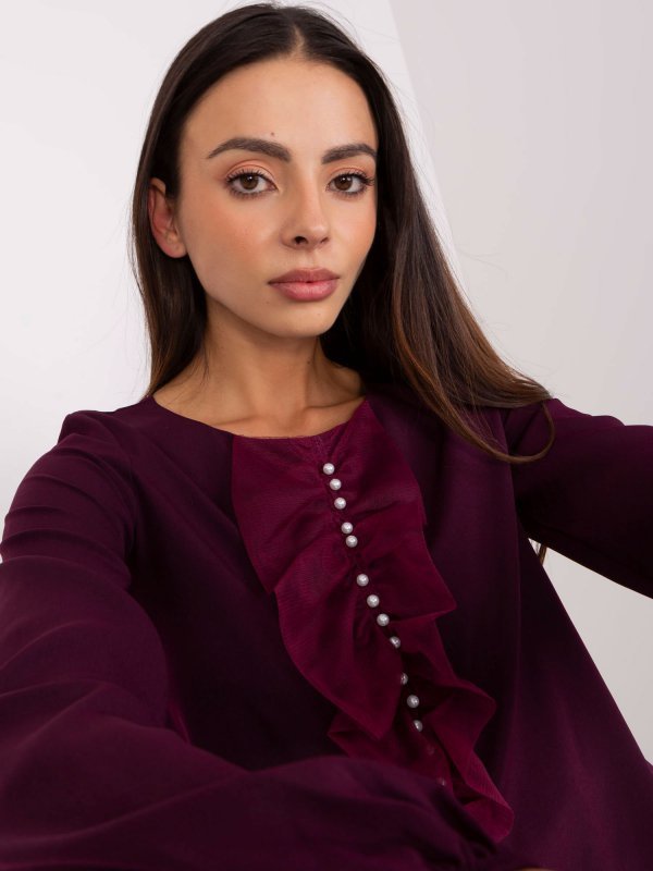 Bluzka-LK-BZ-506673.36-ciemny fioletowy rozmiar - 38