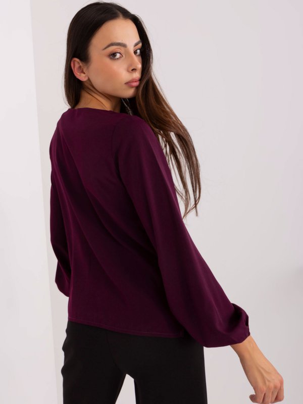 Bluzka-LK-BZ-506673.36-ciemny fioletowy rozmiar - 38