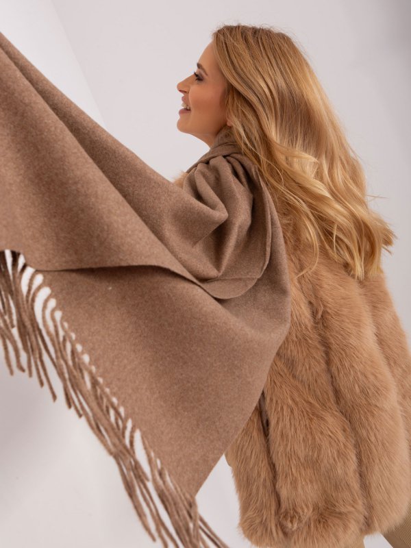 Szalik-AT-SZ-23185.62P-ciemny brązowy rozmiar - ONE SIZE