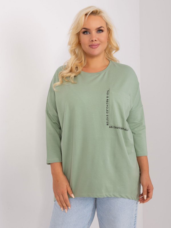 Bluzka-RV-BZ-9088.53P-pistacjowy rozmiar - ONE SIZE