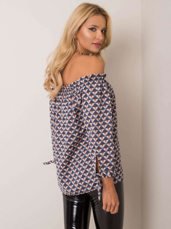 Bluzka-D52211W10987B-granatowy rozmiar - L