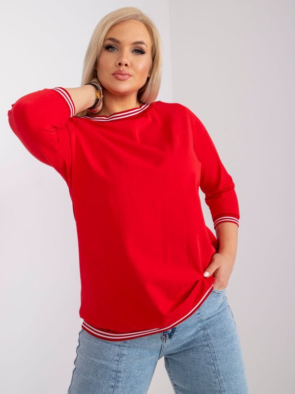Bluzka-RV-BZ-6640.86-czerwony rozmiar - 4XL