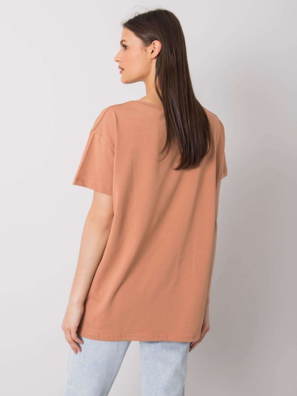T-shirt-FA-TS-6892.88-camelowy rozmiar - ONE SIZE