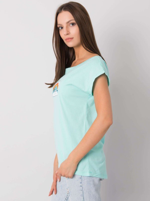 T-shirt-FA-TS-7137.29P-mietowy rozmiar - ONE SIZE