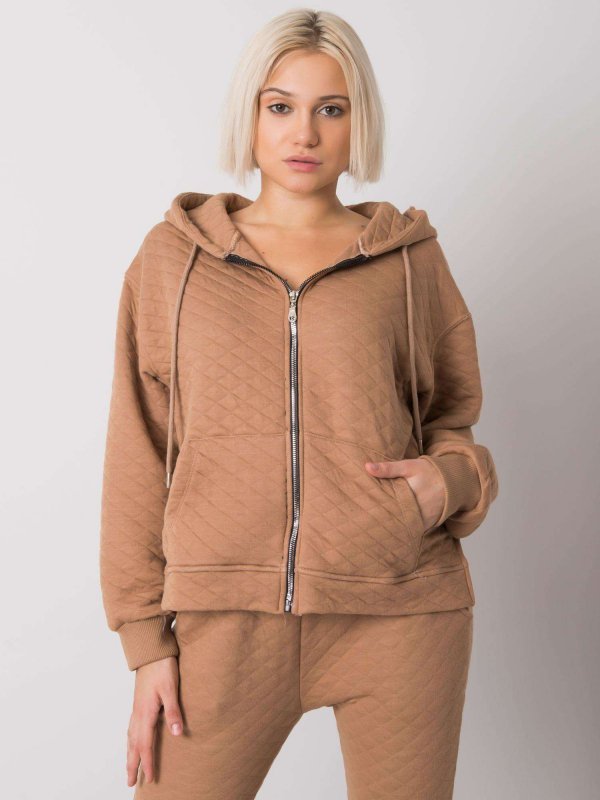 Bluza-RV-BL-7451.23-camelowy rozmiar - S/M
