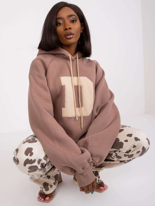 Bluza-EM-BL-651/D.29X-brązowy rozmiar - ONE SIZE