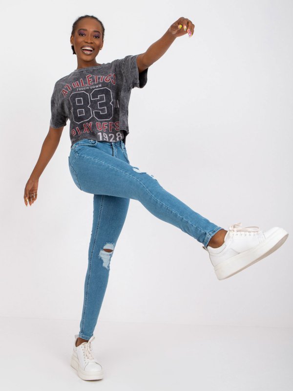Spodnie jeans-RO-SP-PNT-2307.41X-niebieski rozmiar - XS