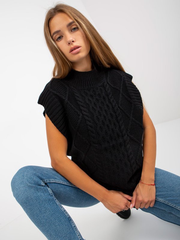 Kamizelka-D90027Z90816A3-czarny rozmiar - M/L