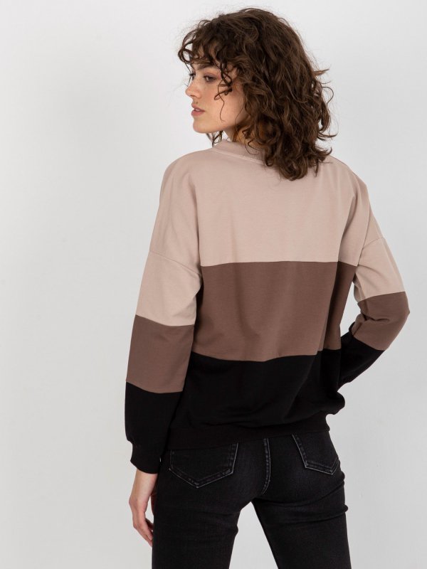 Bluza-RV-BL-8328.34X-czarno-beżowy rozmiar - L/XL