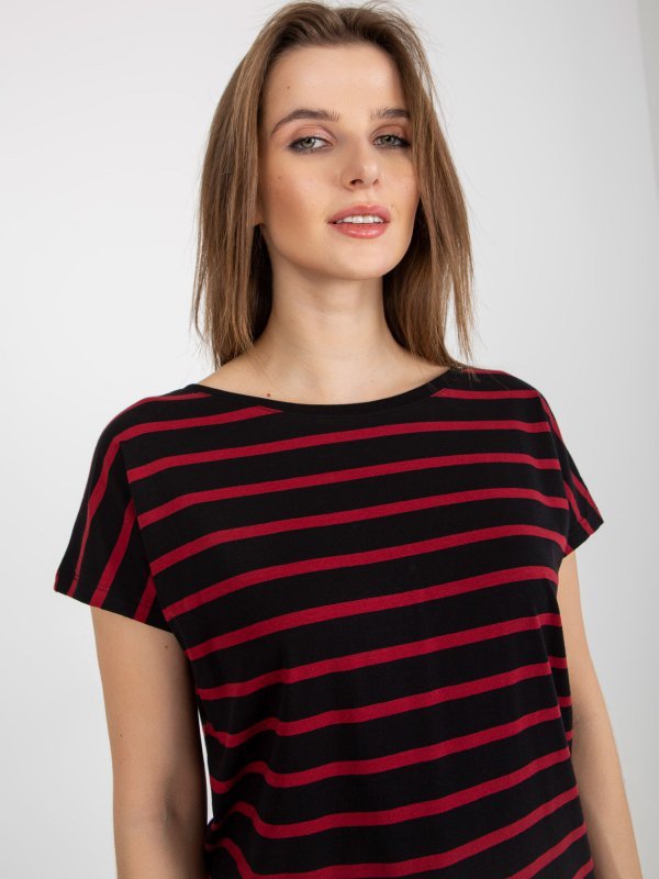 T-shirt-RV-TS-8568.75-czarno-czerwony rozmiar - XL