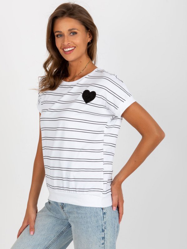 Bluzka-RV-BZ-8619.94-biało-czarny rozmiar - L/XL