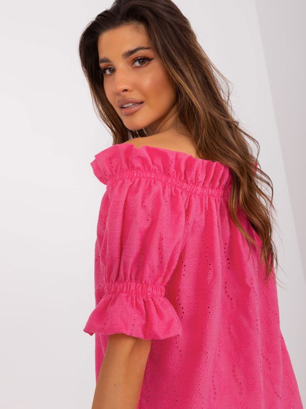 Bluzka-LK-BZ-509355.68P-ciemny różowy rozmiar - L/XL