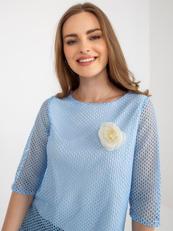 Bluzka-LK-BZ-506642.94-jasny niebieski rozmiar - 38