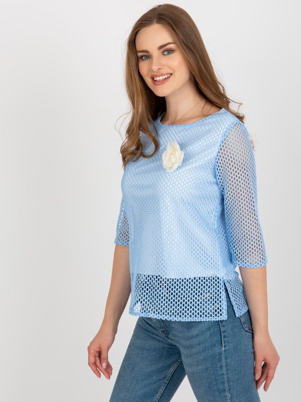Bluzka-LK-BZ-506642.94-jasny niebieski rozmiar - 38