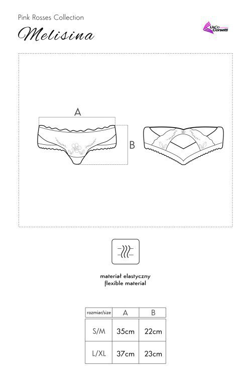 Panty Melisina LC 90432 Burgundy Bordowy Rosses Collection LivCo Corsetti Fashion rozmiar - S/M