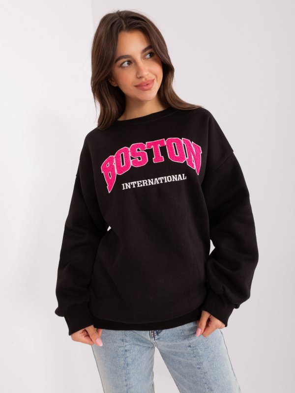 Bluza-EM-BL-617-8.10-czarno-różowy rozmiar - ONE SIZE
