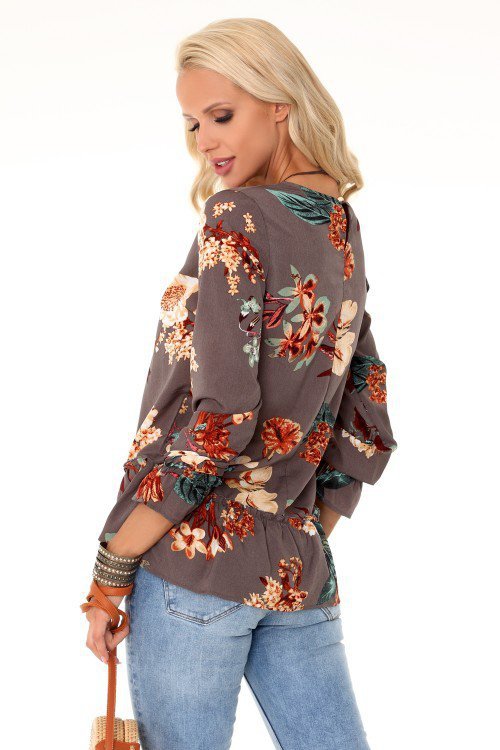 Bluzka Aridanna Brown 85329 rozmiar - M
