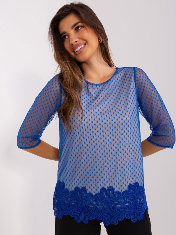 Bluzka-LK-BZ-506729.63P-ciemny niebieski rozmiar - 36