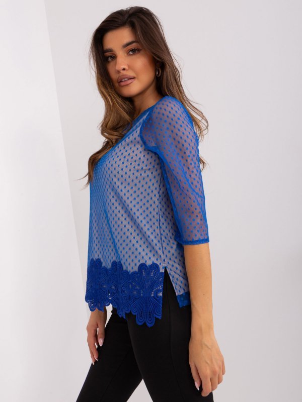 Bluzka-LK-BZ-506729.63P-ciemny niebieski rozmiar - 36