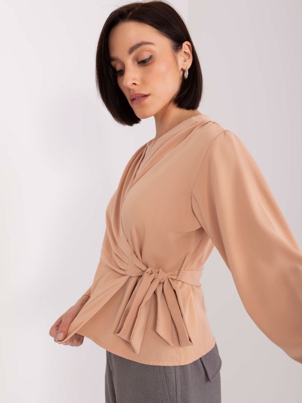 Bluzka-EM-BZ-3035.36-camelowy rozmiar - S