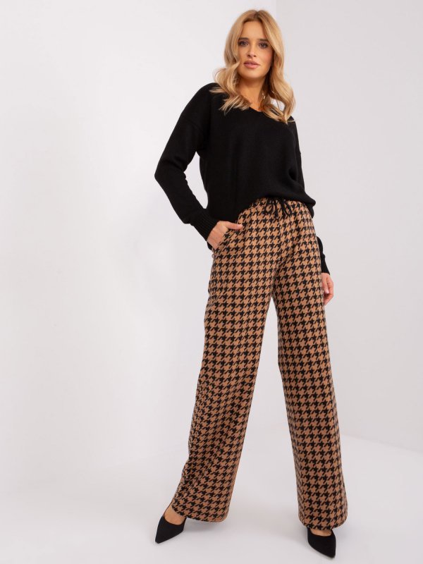 Spodnie-LK-SP-509429.87-camelowy rozmiar - S/M