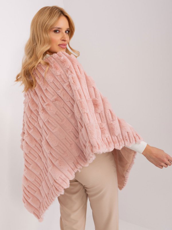 Poncho-AT-PN-2347.68-jasny różowy rozmiar - ONE SIZE