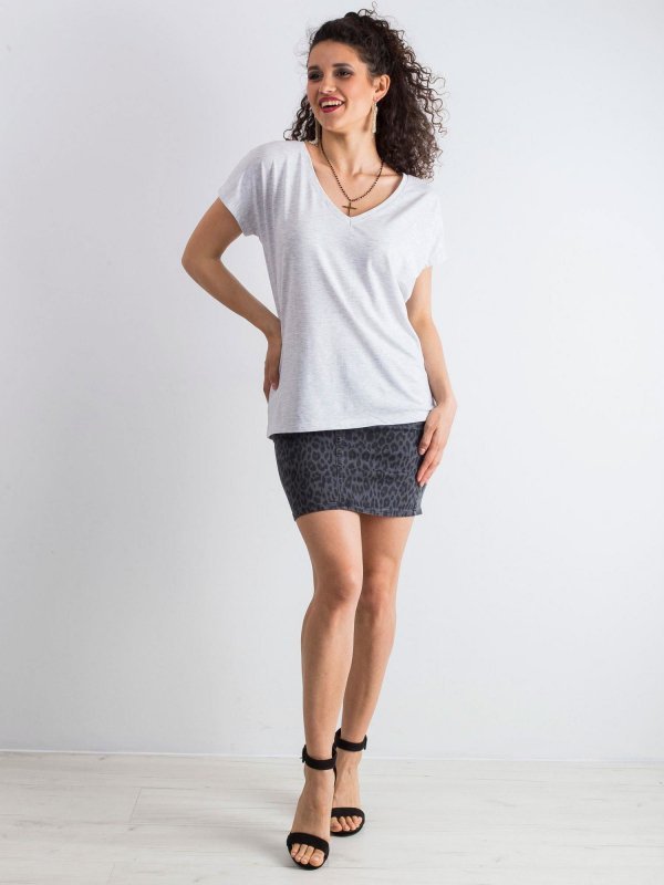T-shirt-RV-TS-4832.27P-jasny szary rozmiar - XS