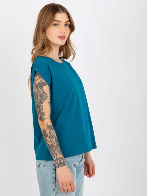T-shirt-RV-TS-4833.14-morski rozmiar - XS