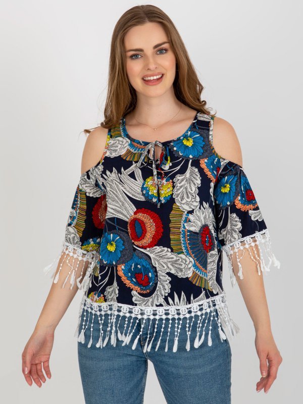 Bluzka-AT-BZ-2601.67-granatowy rozmiar - ONE SIZE