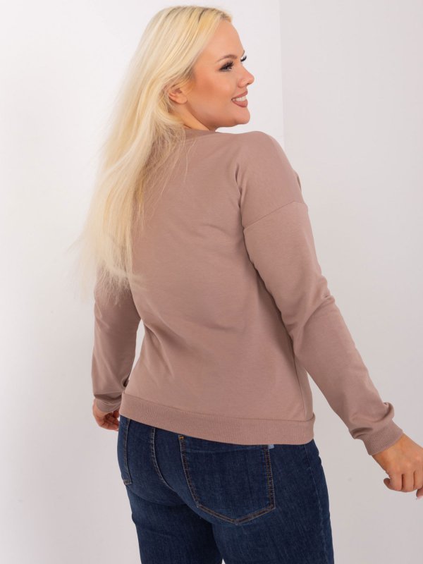 Bluzka-RV-BZ-9233.24-ciemny bezowy rozmiar - ONE SIZE