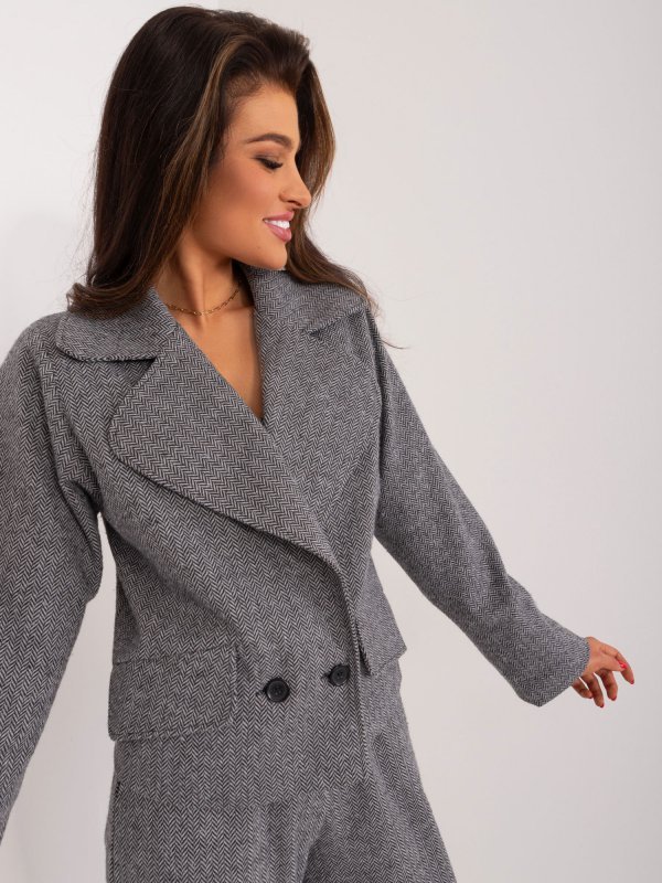 Marynarka-LK-MA-509562-1.03-szaro-czarny rozmiar - L/XL
