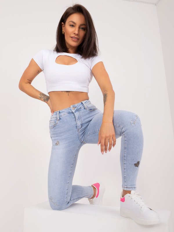 Spodnie jeans-PM-SP-S0511-6.31X-jasny niebieski rozmiar - 28