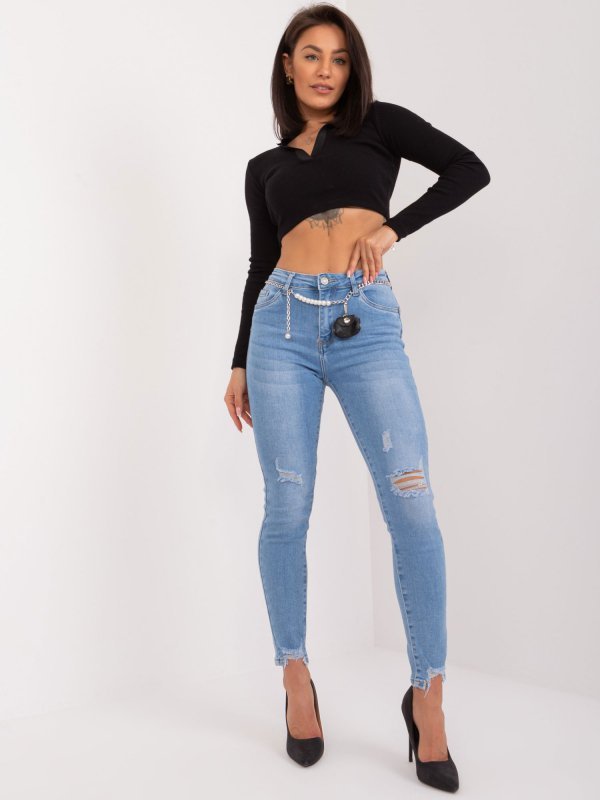 Spodnie jeans-PM-SP-J1328-16.28X-niebieski rozmiar - M