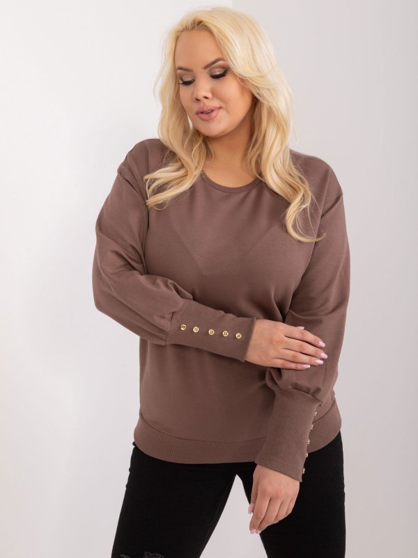 Bluzka-RV-BZ-9227.33X-brązowy rozmiar - ONE SIZE