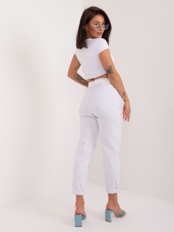 Spodnie jeans-PM-SP-J1260-1.66-biały rozmiar - XS